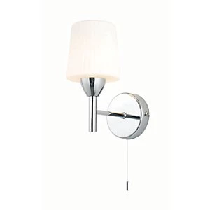 Image of Spa Aquarius Chrome Single Bathroom Wall Light - 25W