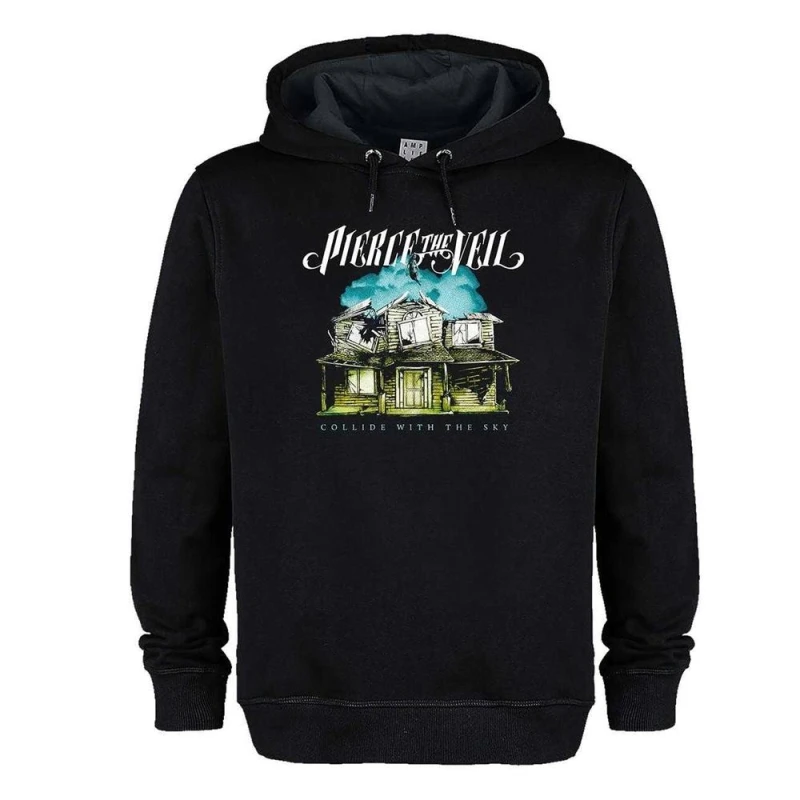 Image of Amplified Mens Collide With The Sky Pierce The Veil Hoodie in Black Size: XS Black Male XS