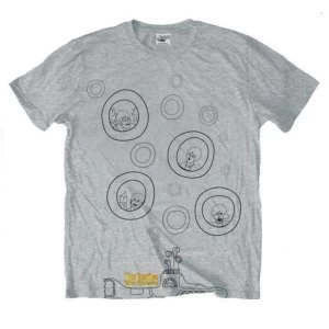 Image of The Beatles - Bubbles Unisex Small T-Shirt - Grey