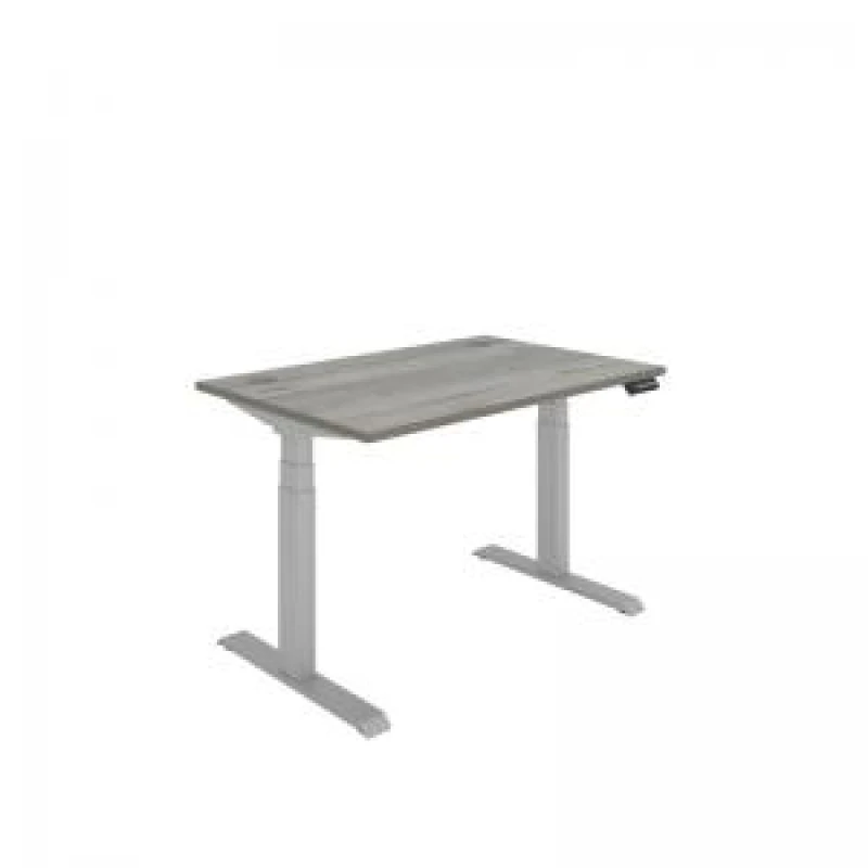 Image of Polaris Dual Motor Sit/Stand Desk 1200x800 Grey Oak/Silver KF800101