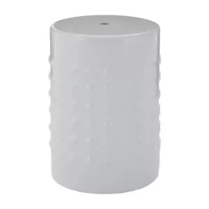 Image of Round Ceramic Table/Stool with Light Grey Finish