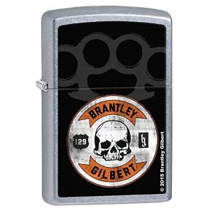 Image of Zippo Brantley Gilbert Skull Street Chrome Regular Lighter