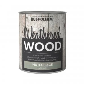 Image of Rust-Oleum Muted Sage Matt Weathered Wood Paint 750ml Sage (Green)