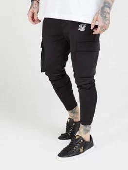 Image of SikSilk Athlete Cargo Pants - Black, Size S, Men