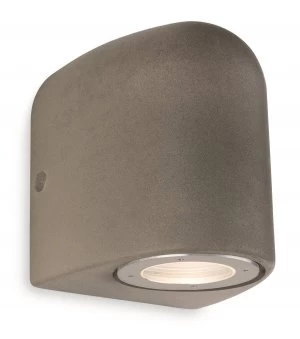 Image of 1 Light Single Outdoor Wall Light Concrete IP44, GU10