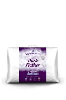 Image of 2 Pack Duck Feather Medium Support Pillows