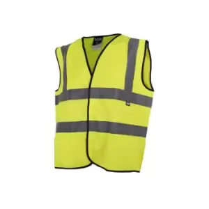 Image of Scan - UC801 Hi-Vis Vest Waistcoat Yellow - l (44in) scahvwl