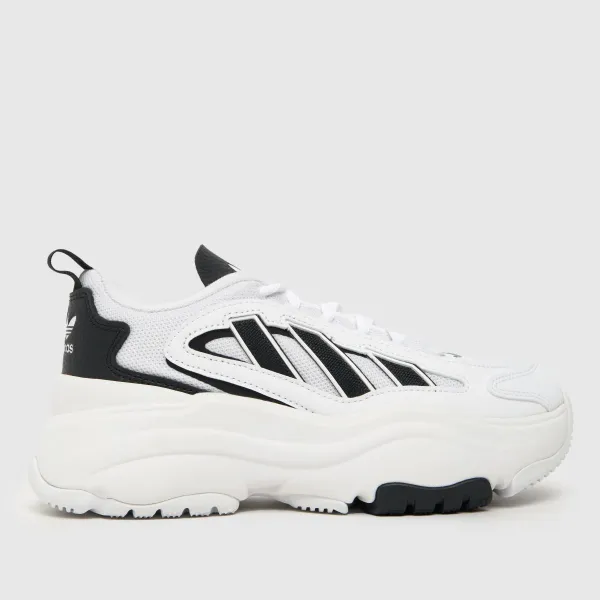 Image of adidas white & Black ozgaia Youth Trainers