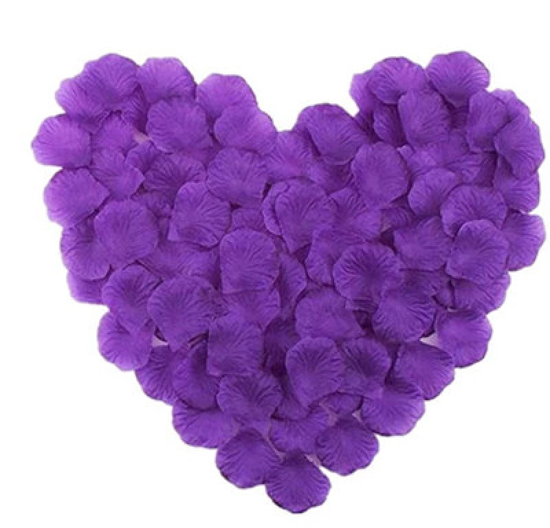 Image of Shatchi 5000pcs Dark Purple Silk Rose Petals Wedding Mothers Day Wedding Confetti Anniversary Table Decorations Purple unisex