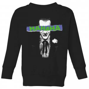 Image of DC Comics Batman Joker The Greatest Stories Kids Sweatshirt in Black - 11-12 Years