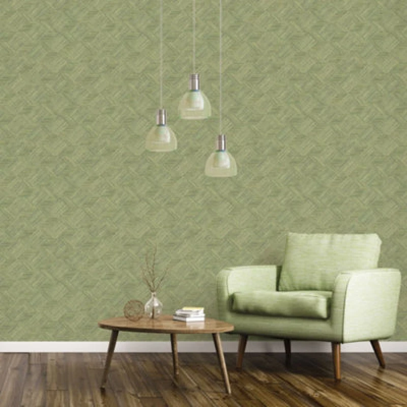 Image of NOORDWAND Wallpaper Evergreen Wicker Natural Green Noordwand 8022560073555