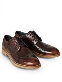 Image of Joe Browns Joe Browns Smokey Jazz High Shine Brogue, Caramel, Size 8, Men