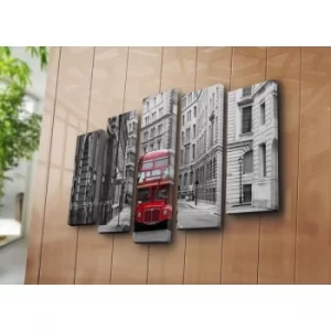 Image of 5PATK-76 Multicolor Decorative Canvas Painting (5 Pieces)