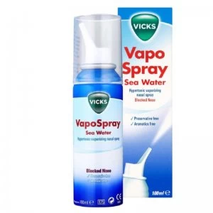 Image of Vicks Vapo Spray Sea Water Hypertonic Vaporising Nasal Spray 100ml