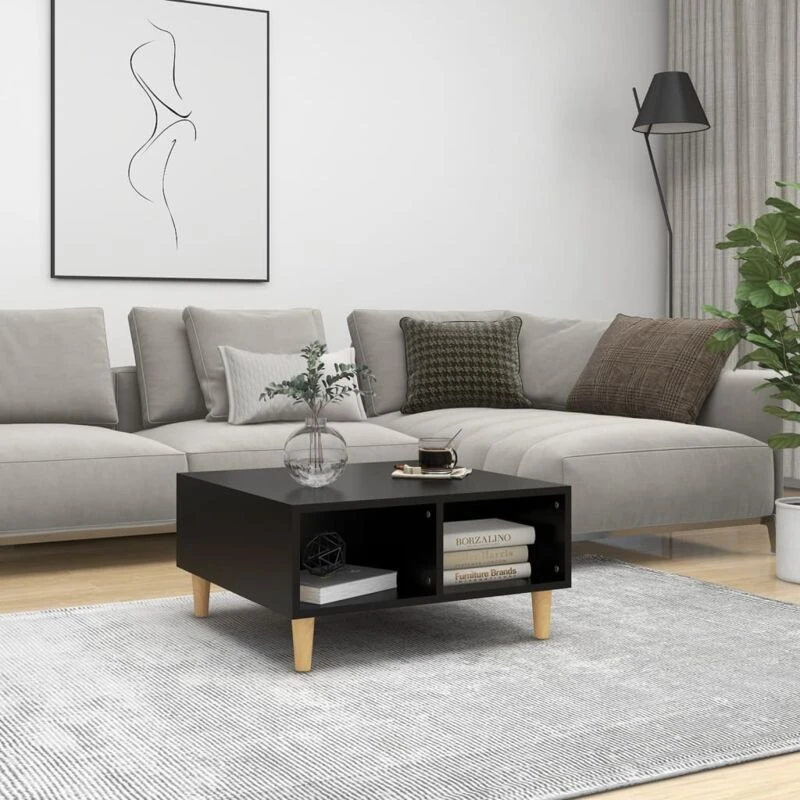Image of VIDAXL Coffee Table Black 60x60x30cm Engineered Wood vidaXL 8720286357873