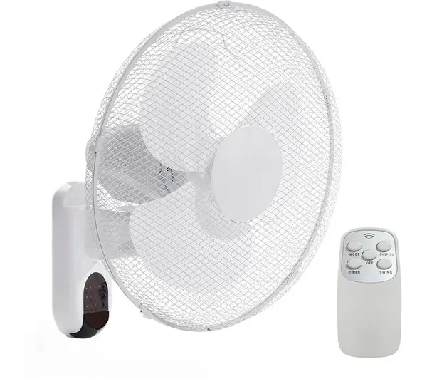 Image of Daewoo COL1577GE 16" Wall Mounted Fan - White 5024996956634