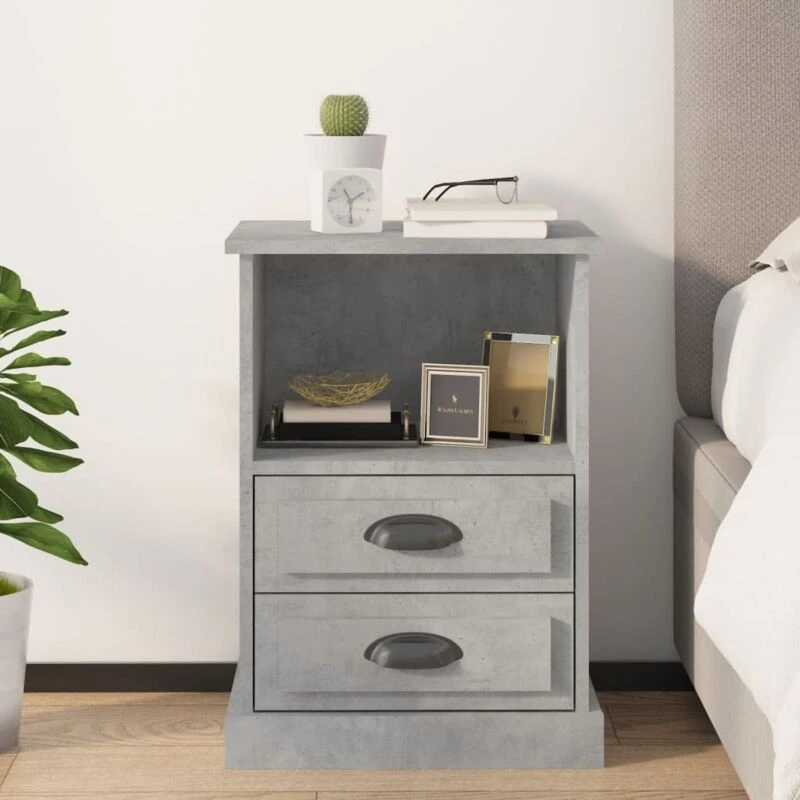 Image of VIDAXL Bedside Cabinet Concrete Grey 43x36x60cm Vidaxl 8720845792268