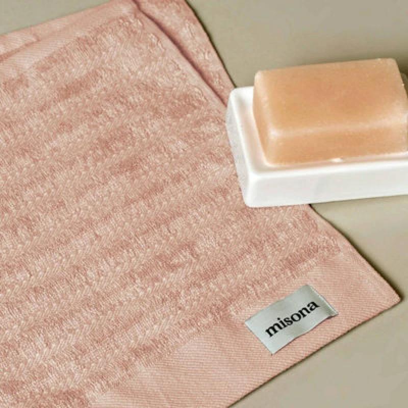 Image of Misona Organic Cotton Face Cloths Pack Of 2 - Blush