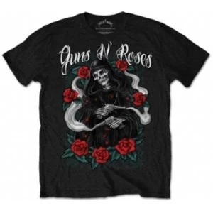 Image of Guns N Roses Roses Reaper Mens Black T Shirt: Medium