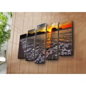 Image of 5PATK-164 Multicolor Decorative Canvas Painting (5 Pieces)