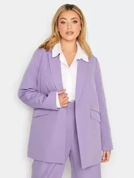 Image of Yours Tailored Blazer Lavender, Purple, Size 26, Women
