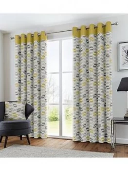 Image of Fusion Copeland Lined Eyelet Curtains