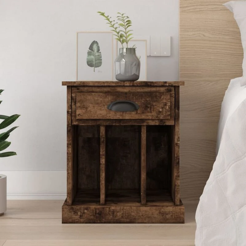 Image of VIDAXL Bedside Cabinet Smoked Oak 43x36x50cm Vidaxl 816354