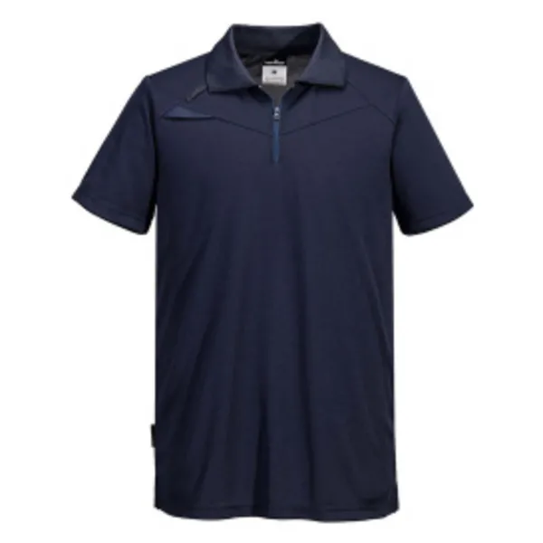 Image of Portwest DX4 Short Sleeve Polo Shirt DX410ANRS Colour: All Navy