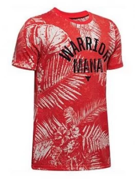 Image of Urban Armor Gear Project Rock Warrior Mana T-Shirt - Red Black