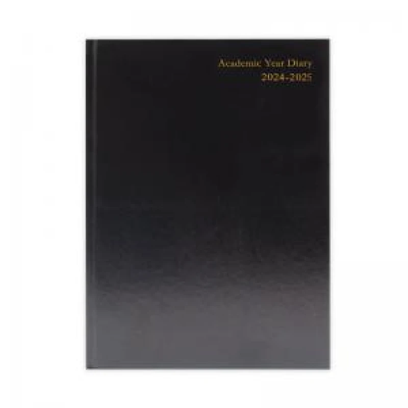 Image of Academic Diary Day Per Page A5 Black 2024 - 25 KF1A5ABK24