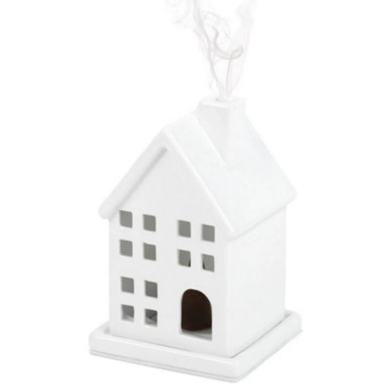 Image of Something Different Something Different House Incense Cone Holder in White White One Size Unisex 5063574333016