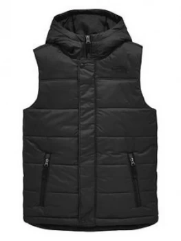 Image of The North Face Boys Harway Hooded Vest Black Size S7 8 Years