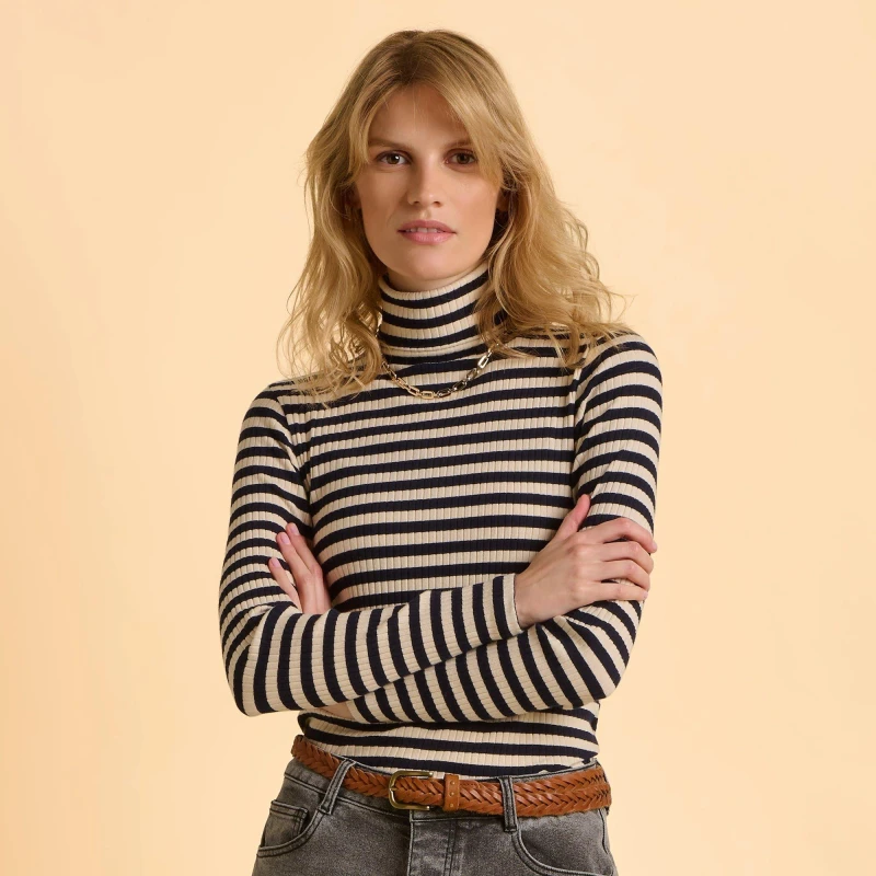 Image of Brakeburn Sylvia Long Sleeve T Shirt Long Sleeve T-Shirts UK 10 Blue 33555018350