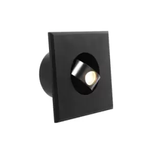 Image of Tran Sconce Recessed Wall Lamp Recessed LED 1x 3W Black
