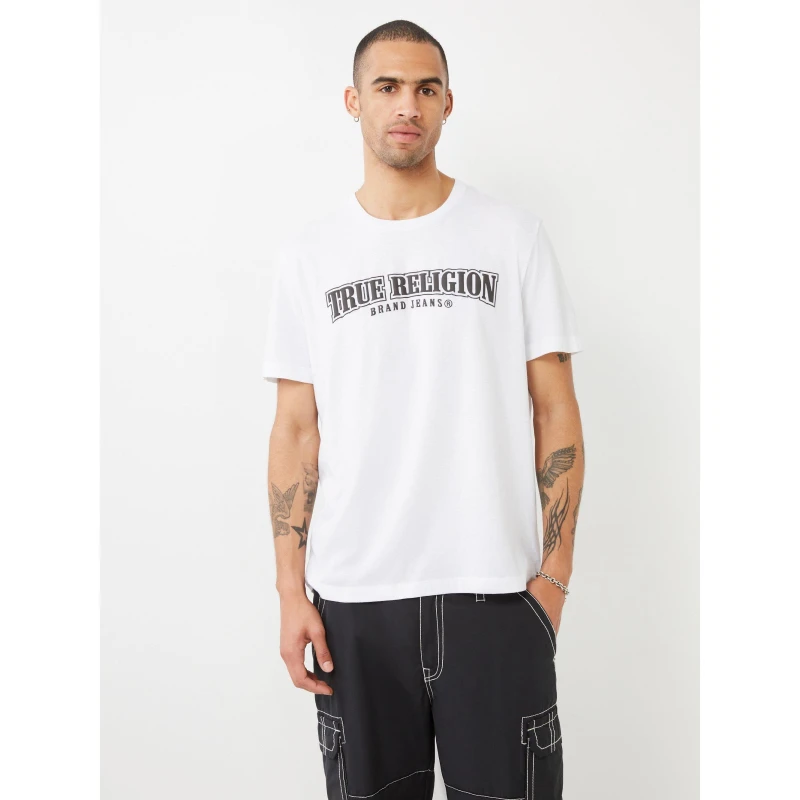 Image of True Religion Painted Horseshoe Relaxed Tee - White White M