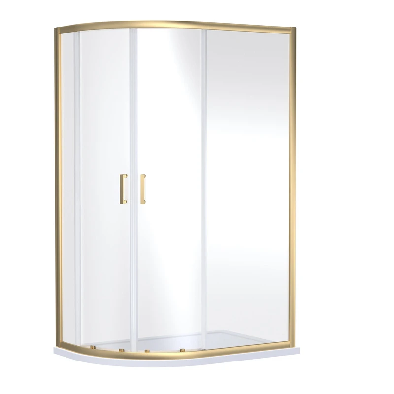Image of nuie Rene 1900x800x800mm Quandrant Shower Enclosure - Brown, Brown SMQU128BB-E6
