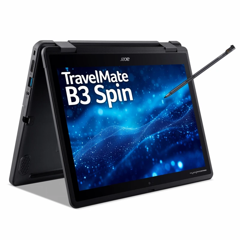 Image of Acer Acer TravelMate Spin B3 TMB312RN-31 N250 8GB/256GB W11P EDU Intel N Laptop 31cm (12.2") Touch Screen WUXGA LPDDR5-SDRAM SSD WiFi 6E (802.11ax)