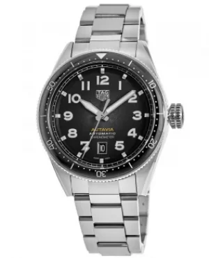 Image of Tag Heuer Autavia Calibre 5 Chronometer Black Dial Steel Mens Watch WBE5114.EB0173 WBE5114.EB0173