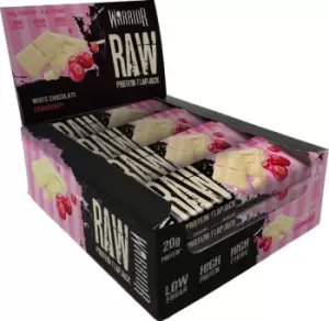 Image of Warrior Raw Protein Flapjack - White Chocolate Cranberry 12 Bars Supplements