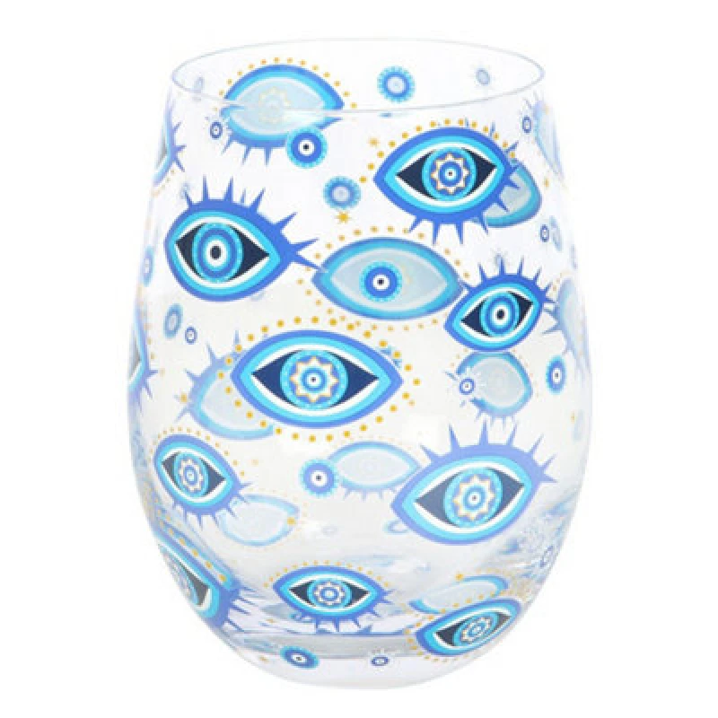 Image of Something Different Something Different All Seeing Eye Printed Stemless Glass Multi One Size Unisex 5063806402435