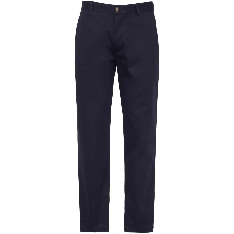 Image of Barbour Sueded Sateen Slim Trousers - Blue Blue 36 R