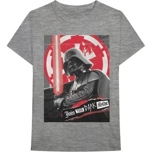 Image of Star Wars - Darth Rock Three Mens Medium T-Shirt - Grey