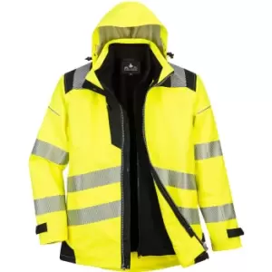 Image of Oxford Weave 300D PW3 3 in 1 Class 3 Hi Vis Jacket Yellow / Black L
