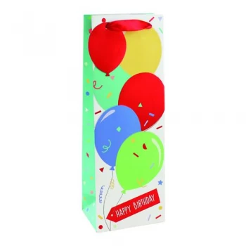 Image of Happy Birthday Balloon Bottle Bag Pack of 6 26952-4