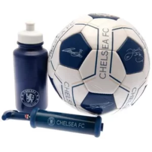 Image of Chelsea FC Signature Gift Set size 5 football with bottle and pump