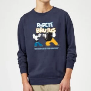 Image of Popeye Popeye Vs Brutus Sweatshirt - Navy - S