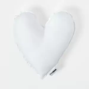 Image of Super Microfibre Heart Shaped Cushion Pad 40cm (16') - White - Homescapes