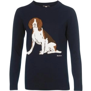 Image of Barbour Womens Housesteads Knit Navy 10