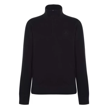 Image of Gant Quarter Zip Sweater - Blue