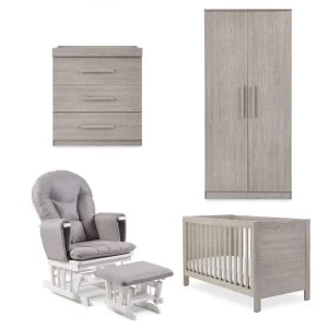 Image of Ickle Bubba Grantham 5 Piece Bundle incl Sprung Mattress Grey Oak